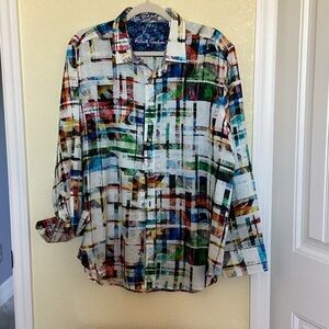 Robert Graham Colorful Geometric Button Down Shirt